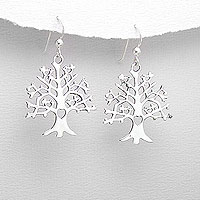 Stunning Tree Of Life Earrings | Open Design Tree with Hearts