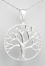Tree of Life Pendant | Sterling Silver Tree of Life Pendant 28mm